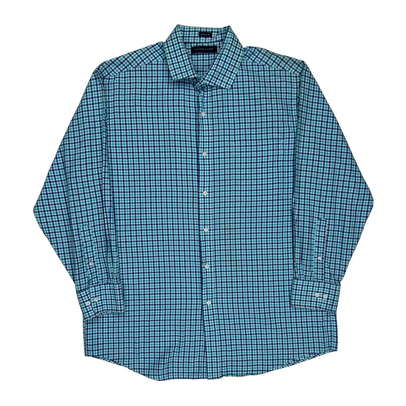 Tommy Hilfiger Checked Shirt - Large Blue Cotton