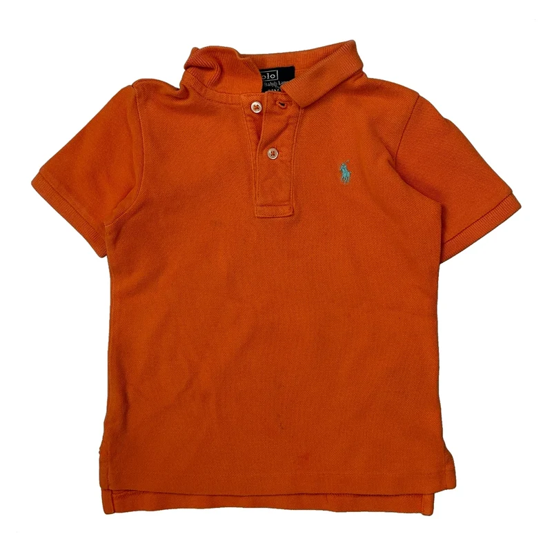 Age 24 Months Polo By Ralph Lauren Polo Shirt - 3XS Orange Cotton