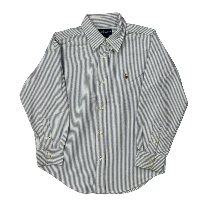 Age 6 Ralph Lauren Striped Shirt - XS Blue Cotton