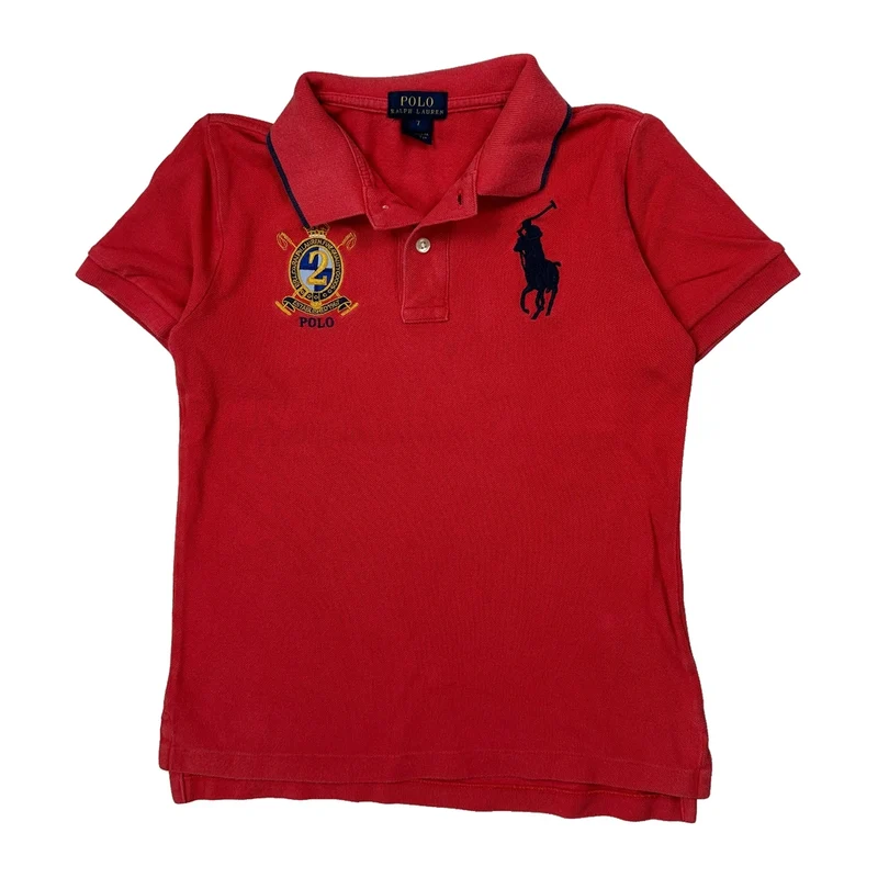 Age 7 Polo By Ralph Lauren Polo Shirt - Small Red Cotton