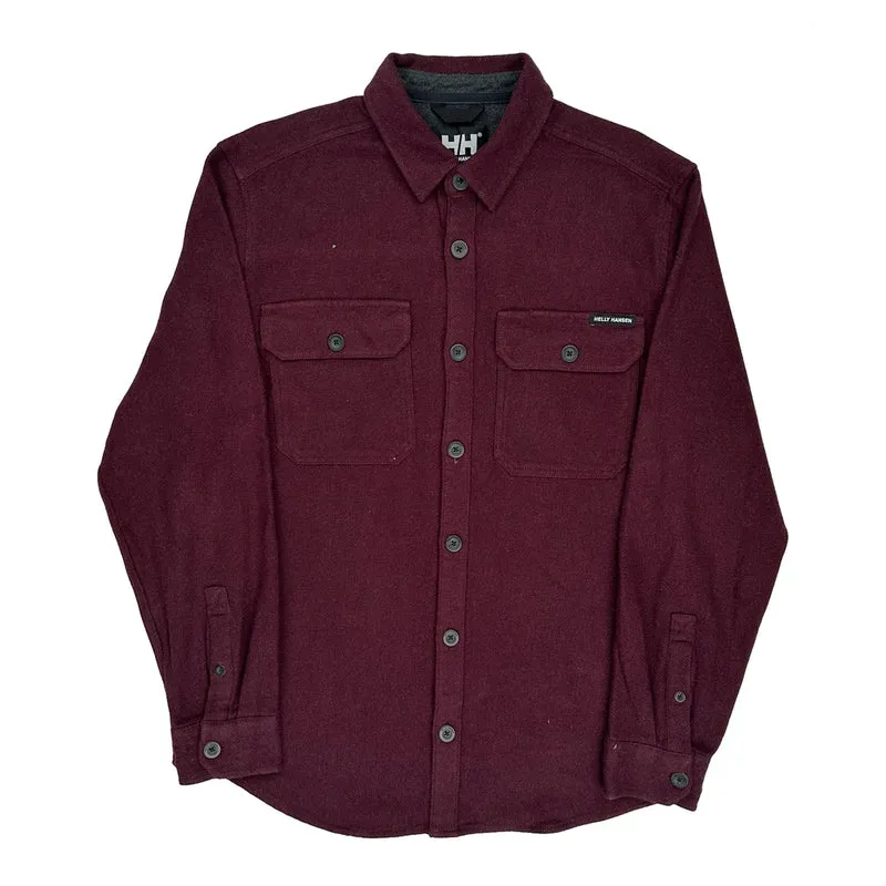 Helly Hansen Shirt - Large Burgundy Polyester