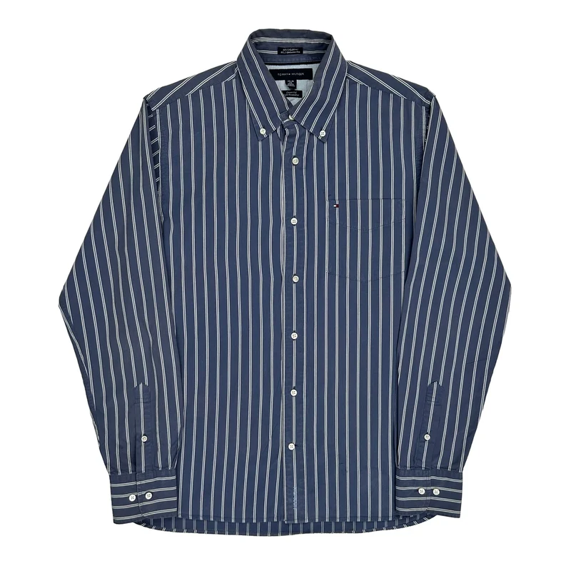 Tommy Hilfiger Striped Shirt - Medium Blue Cotton