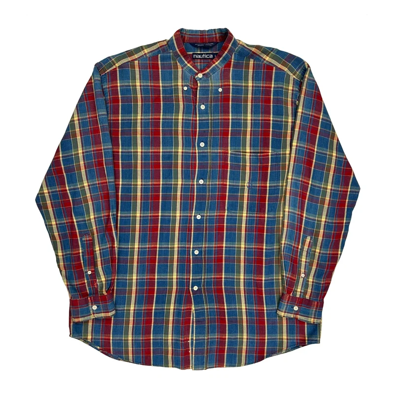 Nautica Checked Shirt - Large Multicoloured Cotton