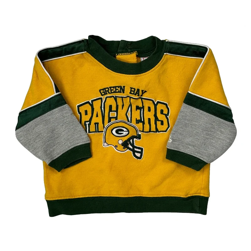 Age 12 Months Nfl Green Bay Packers Sweatshirt - 3XS Yellow Cotton
