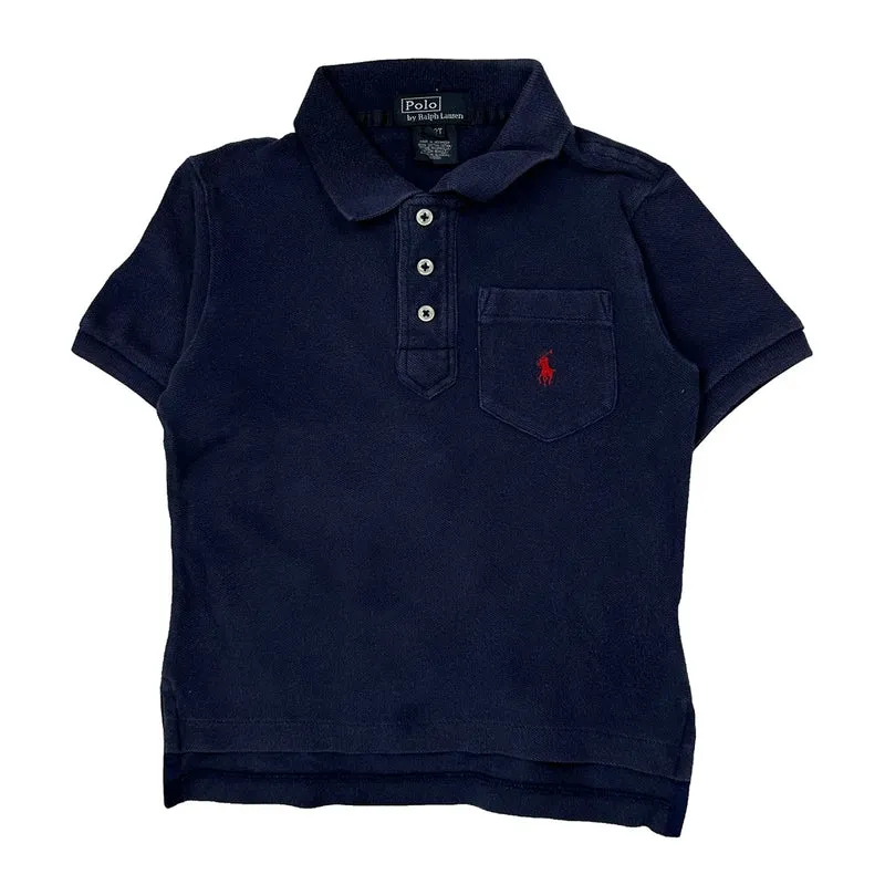 Age 2 Polo By Ralph Lauren Polo Shirt - 2XS Navy Cotton