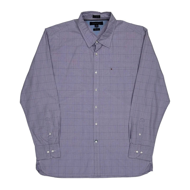 Tommy Hilfiger Checked Shirt - XL Purple Cotton