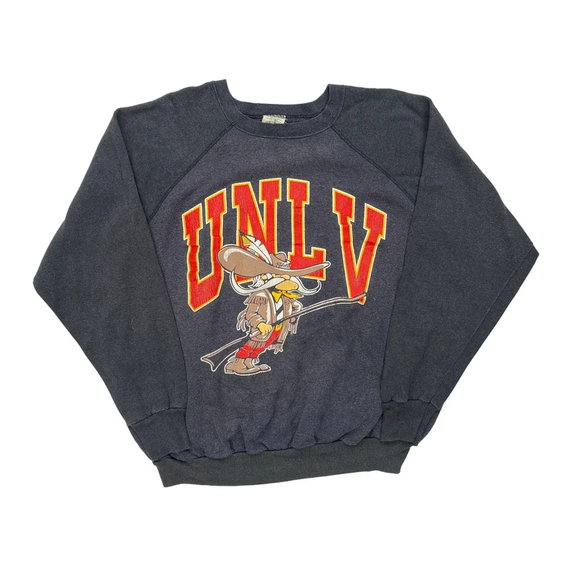 Unlv Runnin' Rebel J.E Morgan College Sweatshirt - 2XL Grey Acrylic Blend