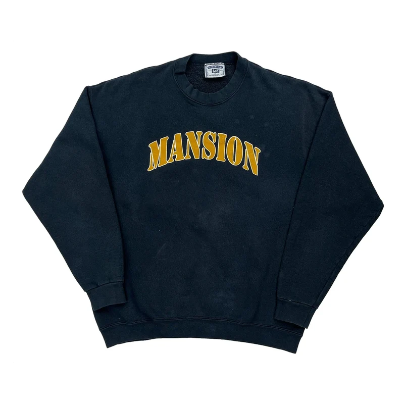 Mansion Lee Spellout Sweatshirt - XL Black Cotton