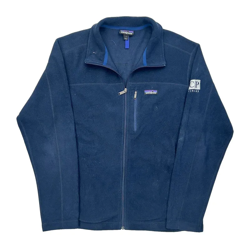 Cp Advisors Logo On Sleeve Patagonia Fleece Jacket - Large Blue Polyester