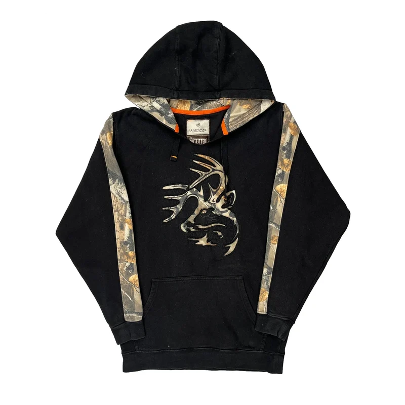 The Outfitter Legendary Whitetails Camo Hoodie - Medium Black Cotton