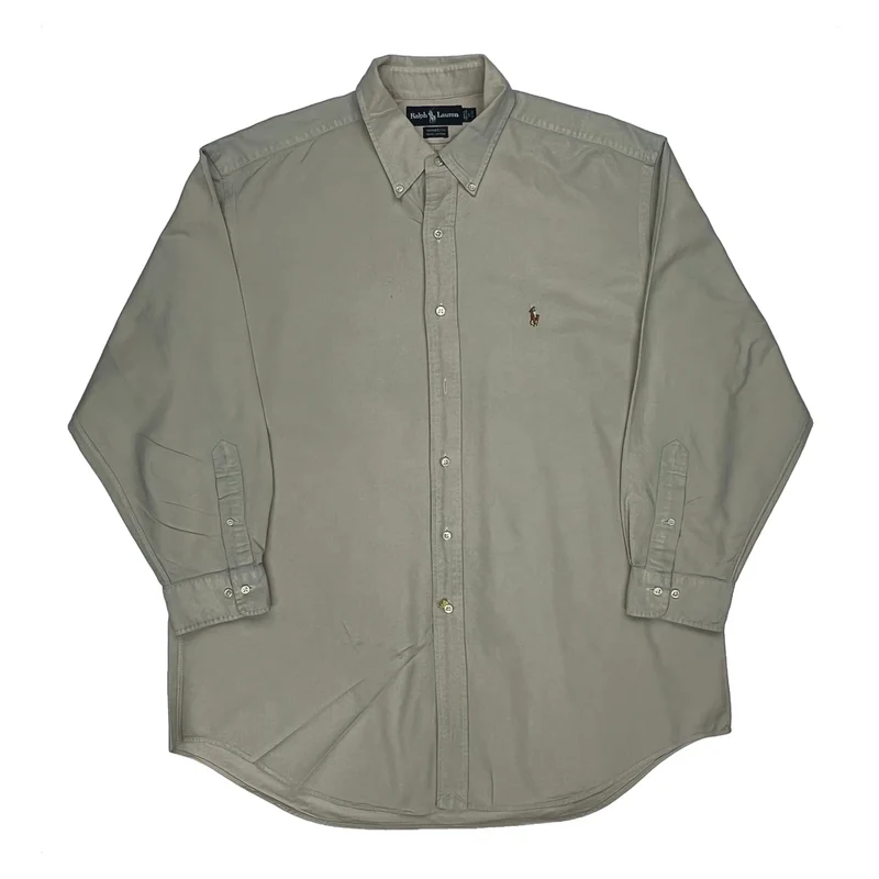 Yarmouth Ralph Lauren Shirt - XL Beige Cotton