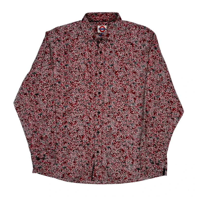 Jermyn & Bond Floral Shirt - XL Red Cotton