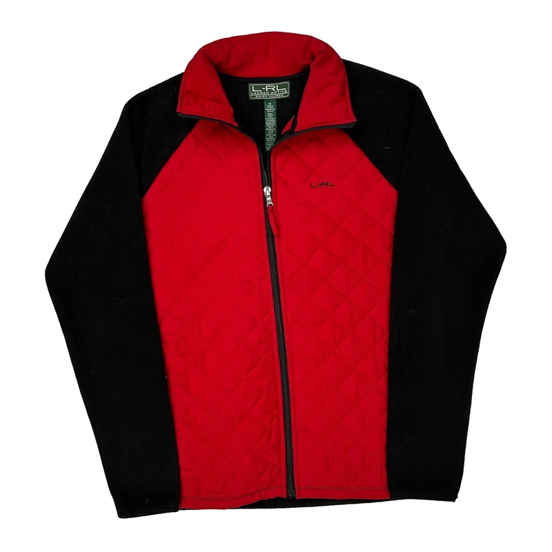 Ralph Lauren Fleece Jacket - Medium Black Polyester