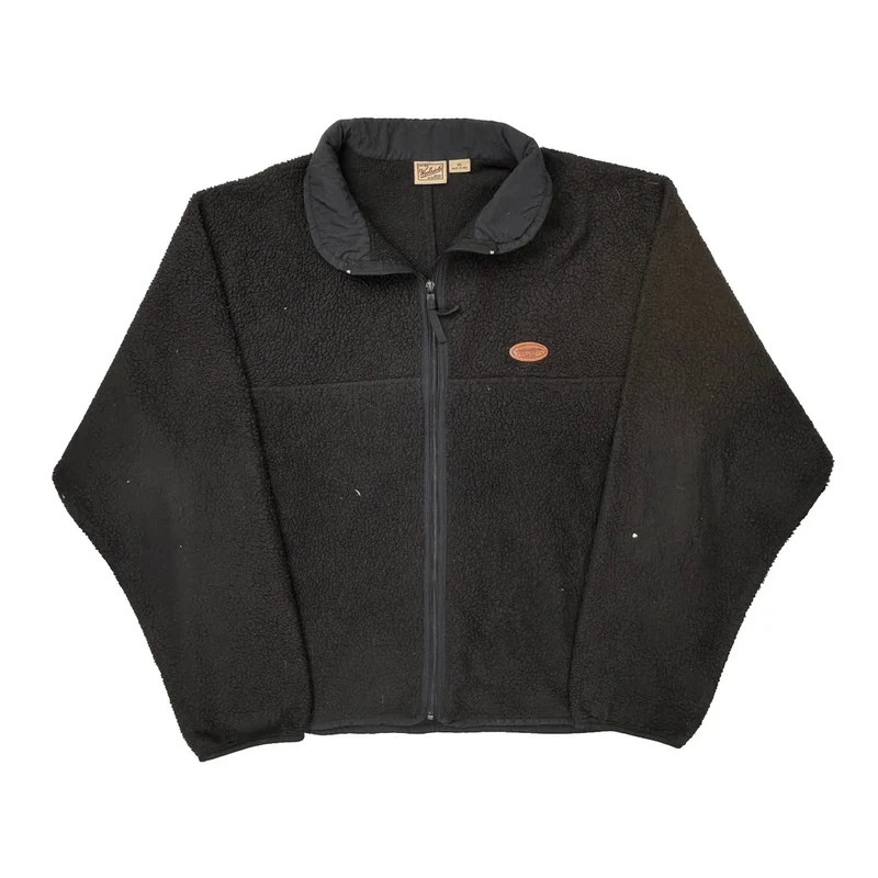 Made In USA Woolrich Fleece Jacket - XL Black Polyester
