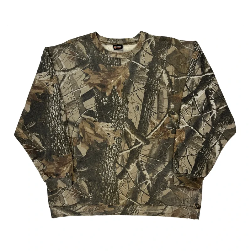 Outfitters Ridge Sweatshirt - Large Camo Cotton Blend