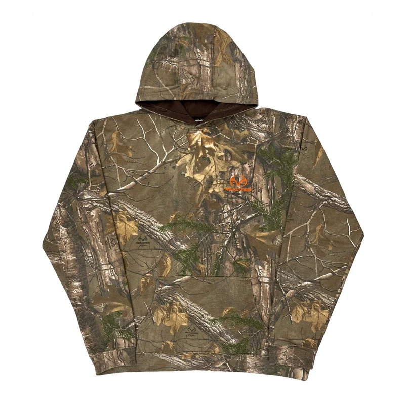 Realtree Camo Hoodie - XL Brown Cotton Blend