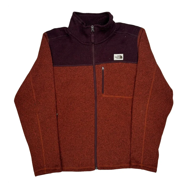 The North Face Fleece Jacket - Large Brown Polyester