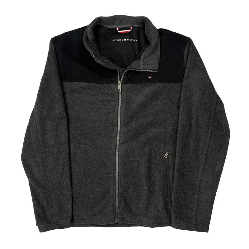 Tommy Hilfiger Fleece Jacket - 2XL Grey Polyester