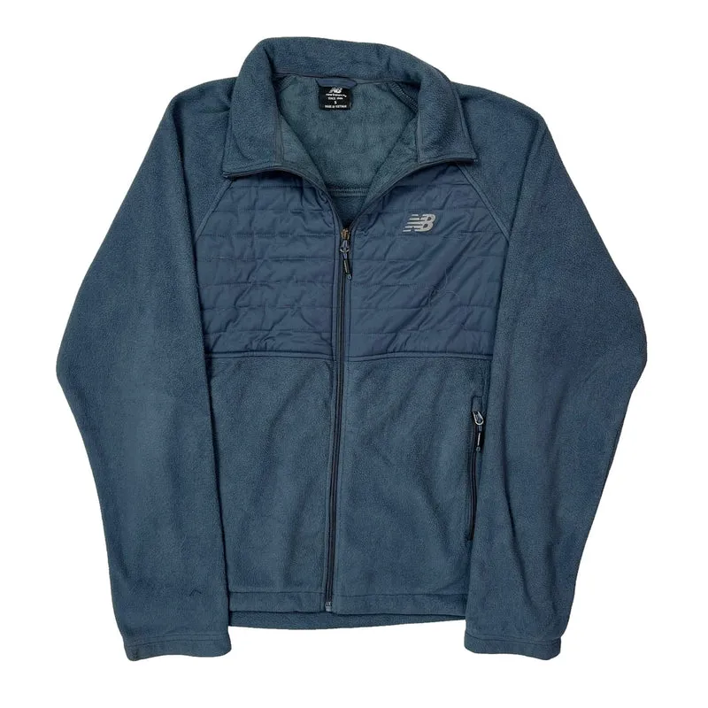 New Balance Fleece Jacket - Small Blue Polyester