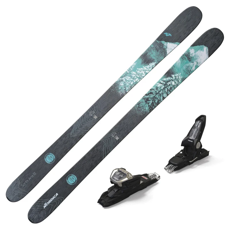 2023 Nordica Santa Ana Free 104 Women's DEMO Skis w/ Griffon 13 DEMO Bindings