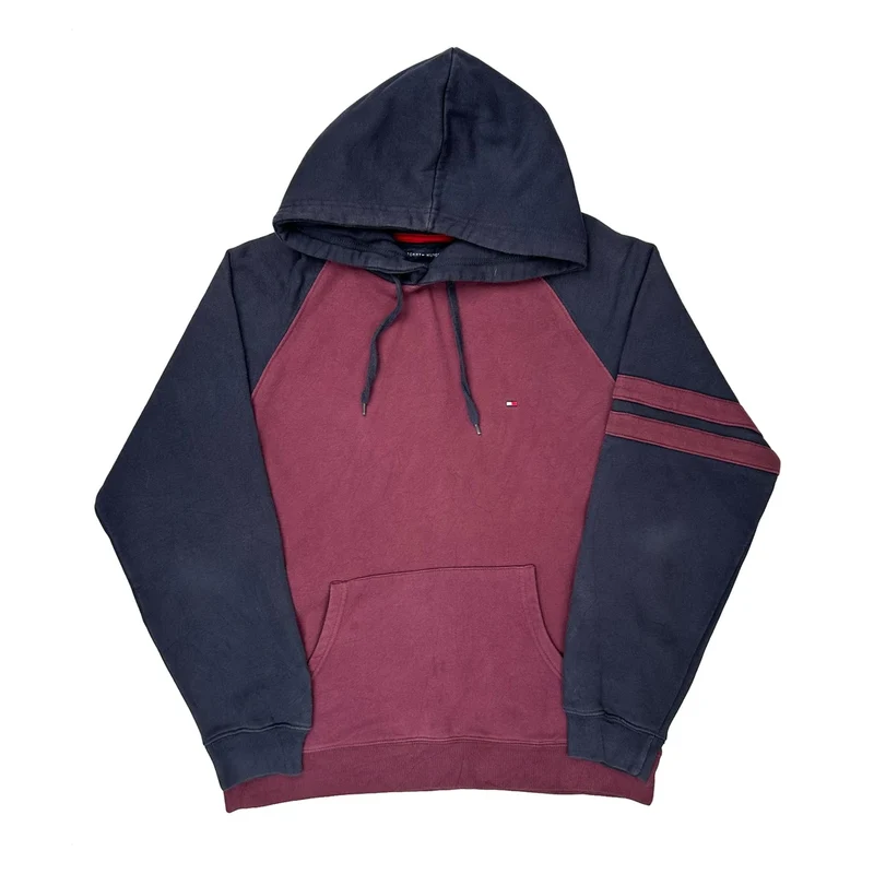 Tommy Hilfiger Hoodie - Medium Burgundy Cotton