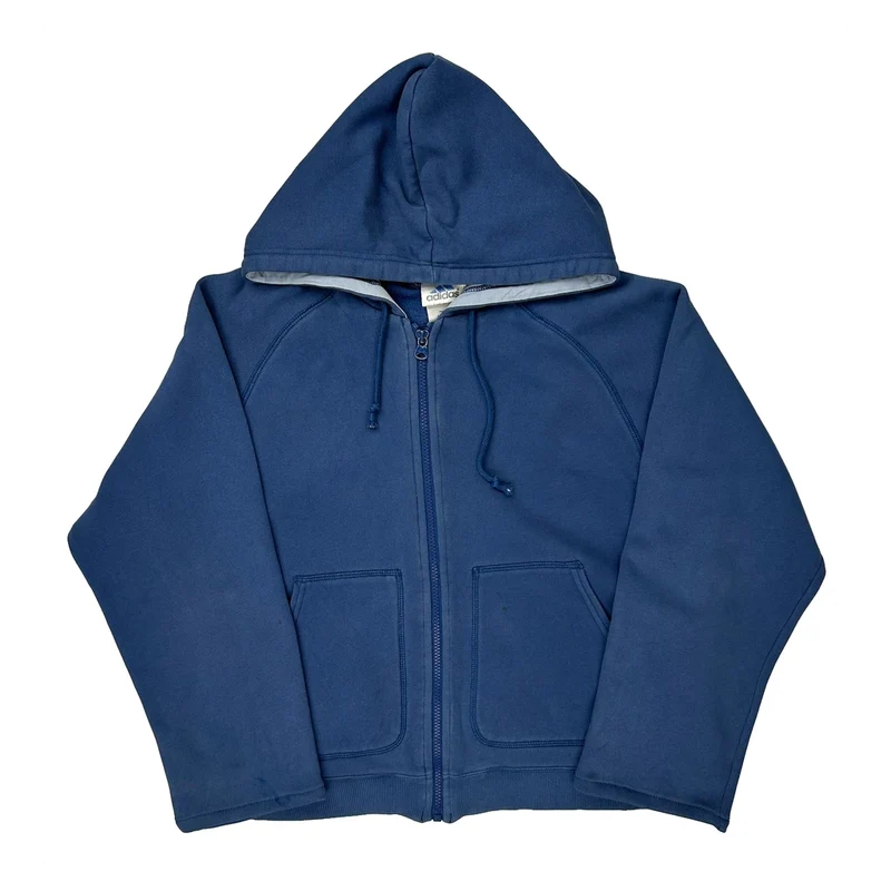 Adidas Hoodie - Medium Blue Cotton