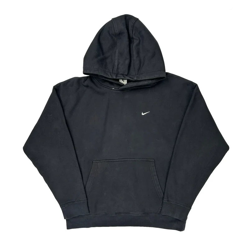 Nike Hoodie - Large Black Cotton