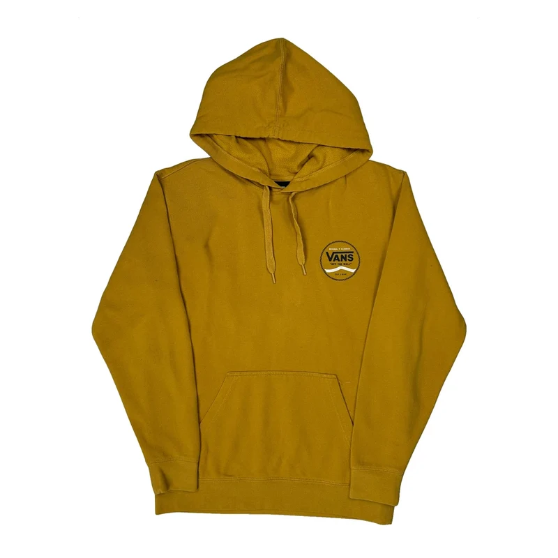 Off The Wall Vans Hoodie - Small Yellow Cotton