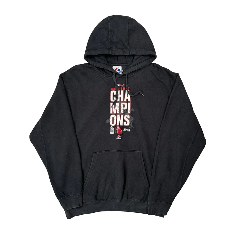 World Series Champions Majestic Mlb Hoodie - XL Black Cotton
