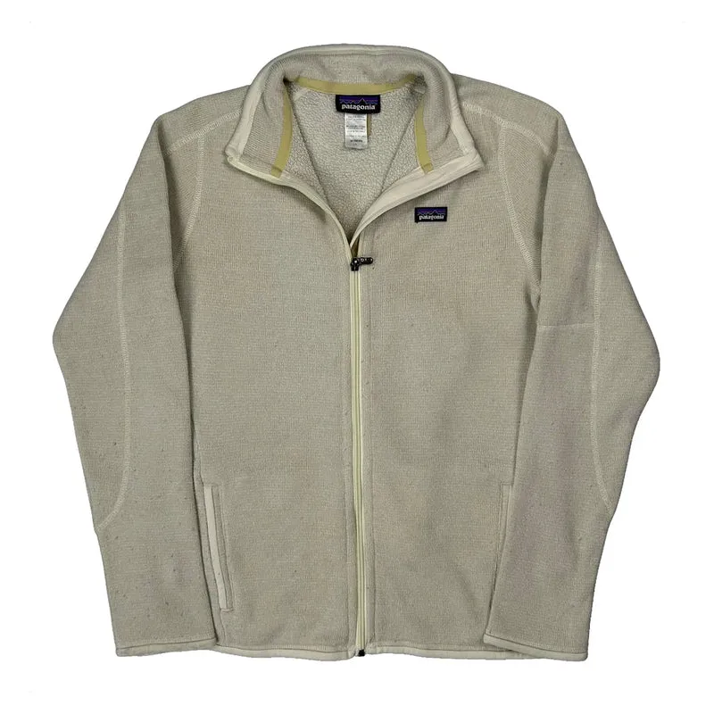 Patagonia Fleece Jacket - Large Cream Polyester