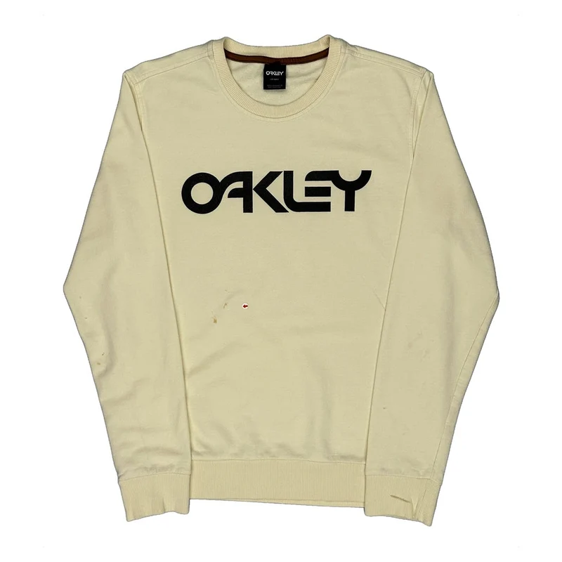 Oakley Sweatshirt - 2XL Cream Cotton