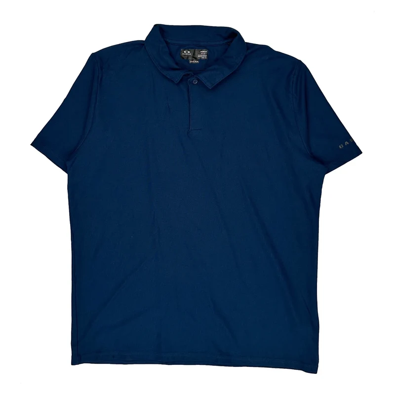 Oakley Polo Shirt - XL Blue Polyester