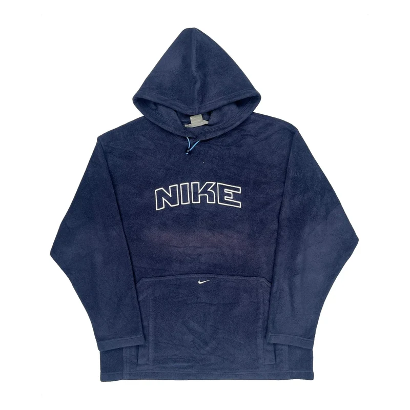 Nike Hoodie - Large Blue Cotton