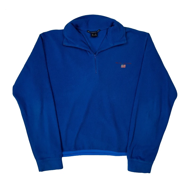 Made In USA Ralph Lauren Sport Fleece - Large Blue Polyester