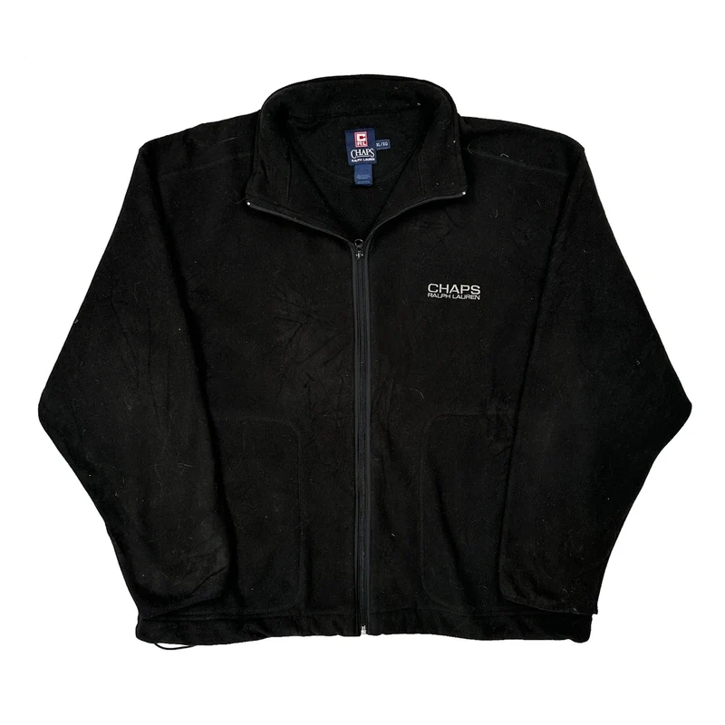 Chaps Ralph Lauren Fleece Jacket - XL Black Polyester