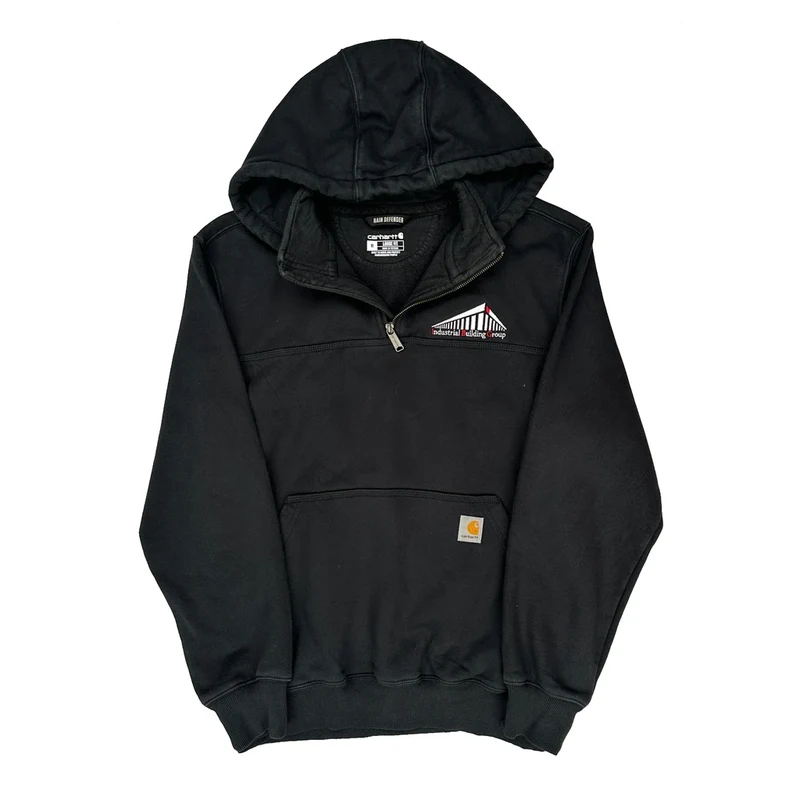 Rain Defender Carhartt Hoodie - Medium Black Cotton