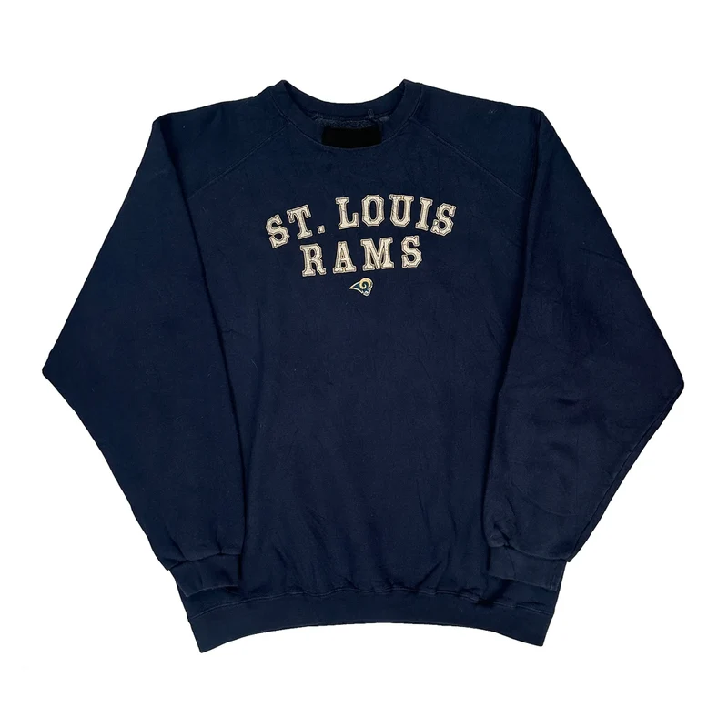 St. Louis Rams Nfl Sweatshirt - XL Navy Cotton