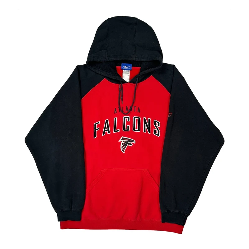Atlanta Falcons Reebok Nfl Hoodie - Large Red Cotton