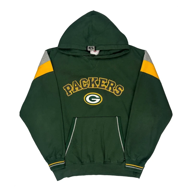 Packers Nfl Hoodie - Large Green Cotton
