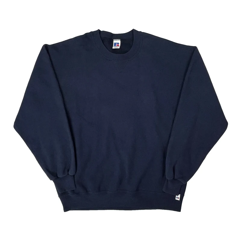Russell Athletic Tall Sweatshirt - XL Navy Cotton