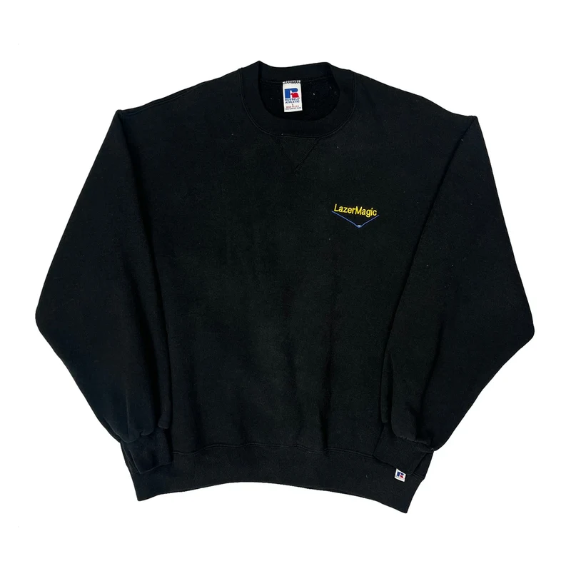 Lazermagic Russell Athletic Sweatshirt - Large Black Cotton