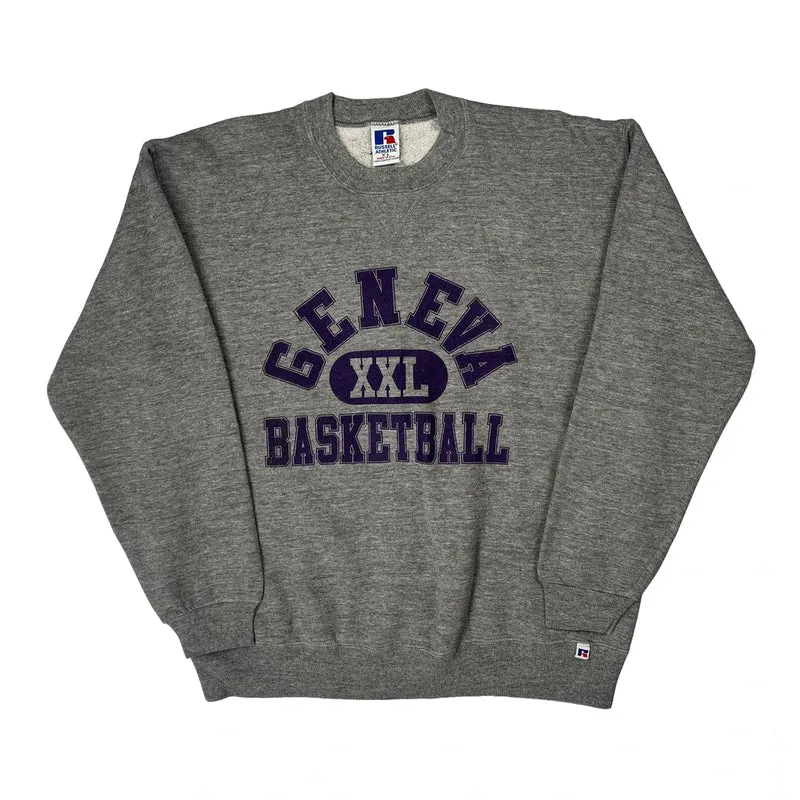Geneva Basketball Russell Athletic College Sweatshirt - XL Grey Cotton