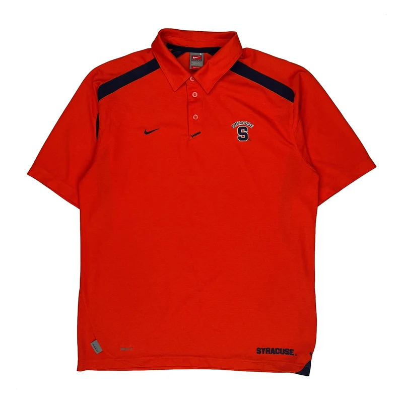 Syracuse Nike College Polo Shirt - Large Orange Polyester