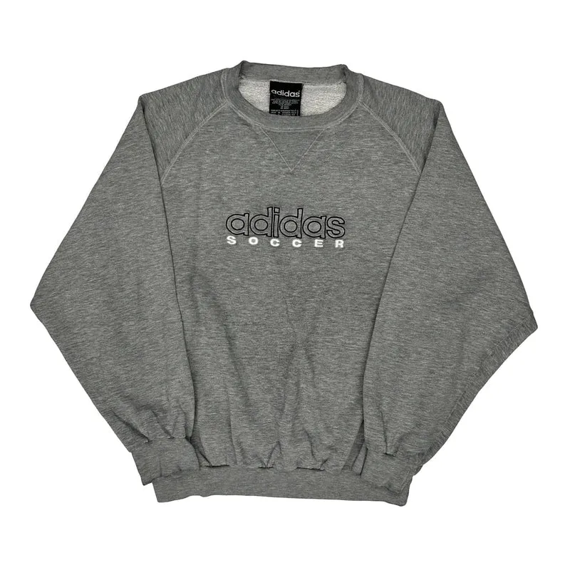 Adidas Sweatshirt - Large Grey Cotton