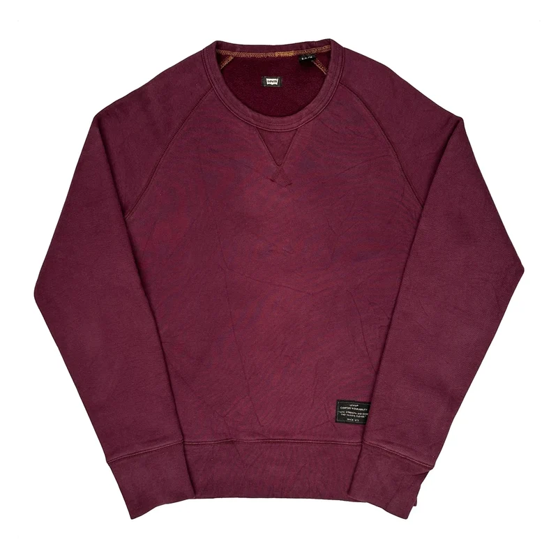 Levis Sweatshirt - Small Burgundy Cotton
