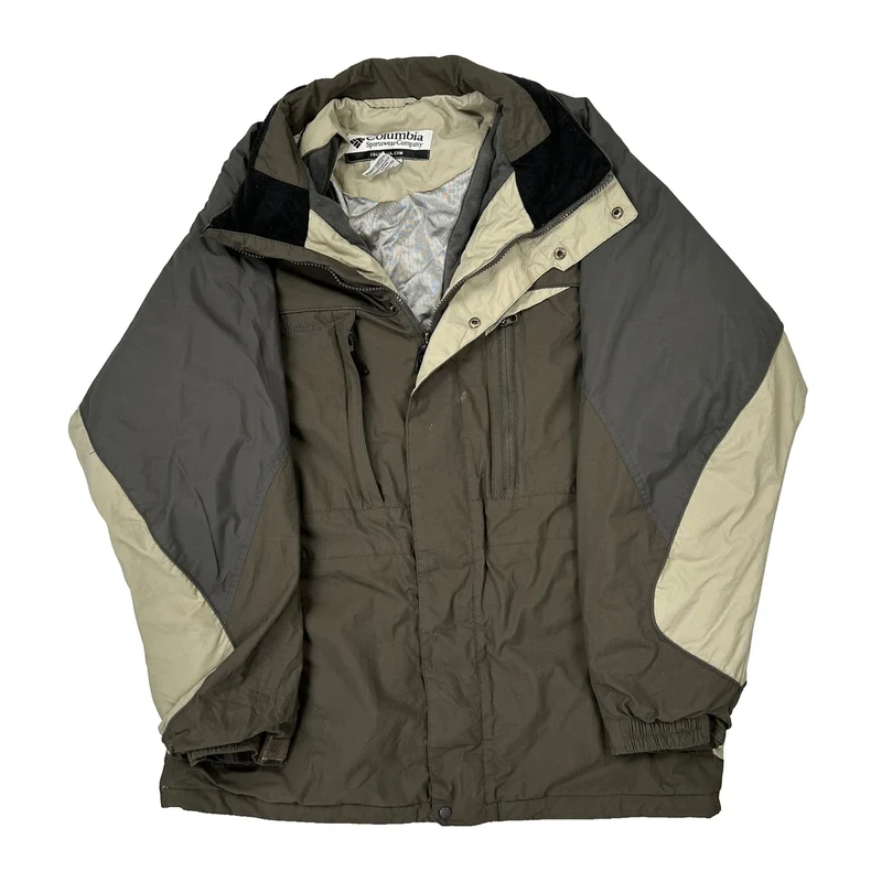 Columbia Waterproof Ski Jacket - Large Grey Polyester