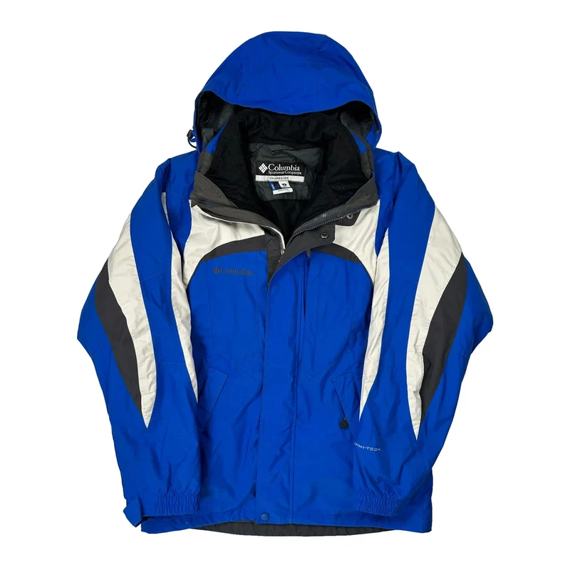Columbia Waterproof Ski Jacket - Small Blue Polyester