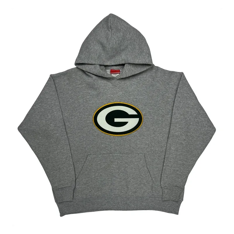 Green Bay Packers Nfl Football Hoodie - XL Grey Cotton