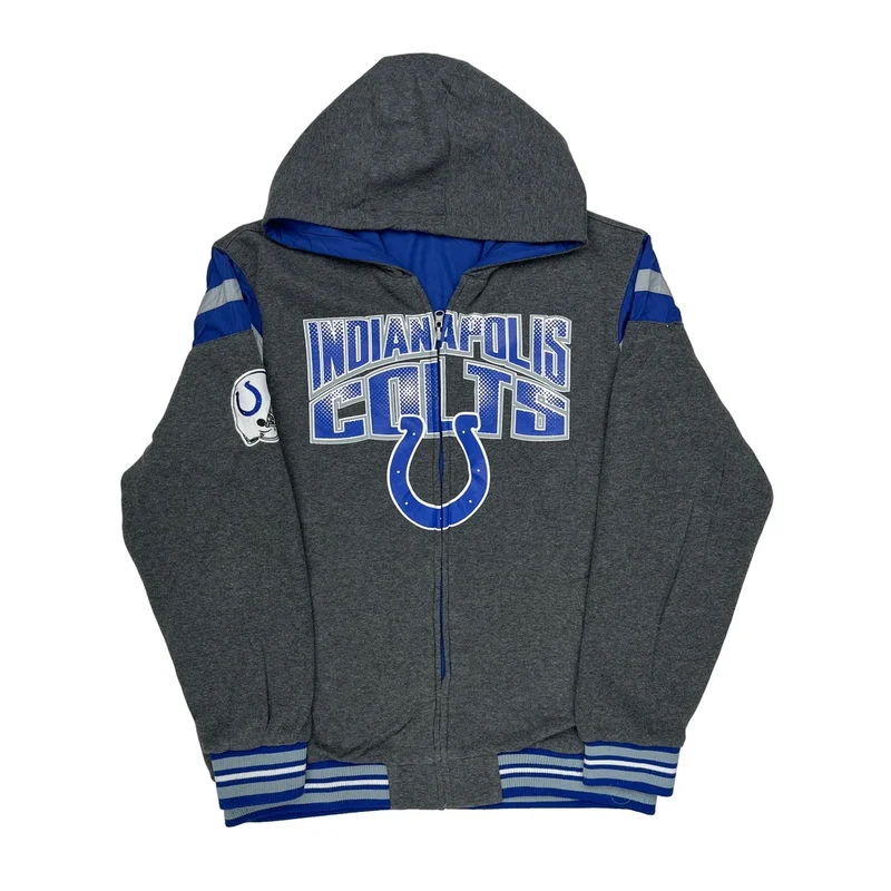 Indianapolis Colts Nfl Hoodie - XL Grey Cotton Blend