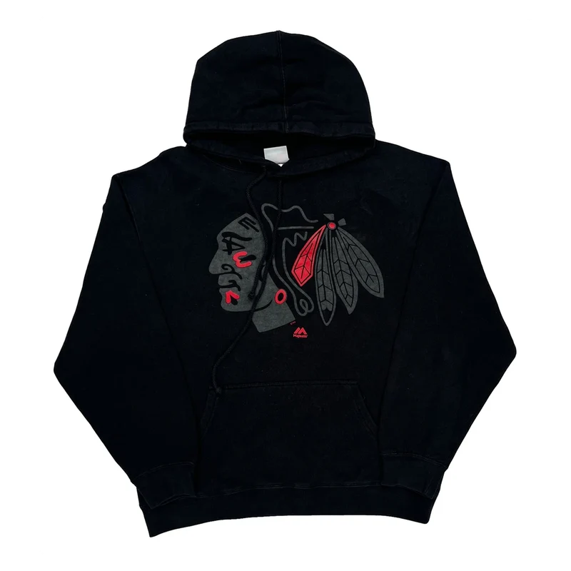 Nhl Majestic Graphic Hoodie - Large Black Cotton